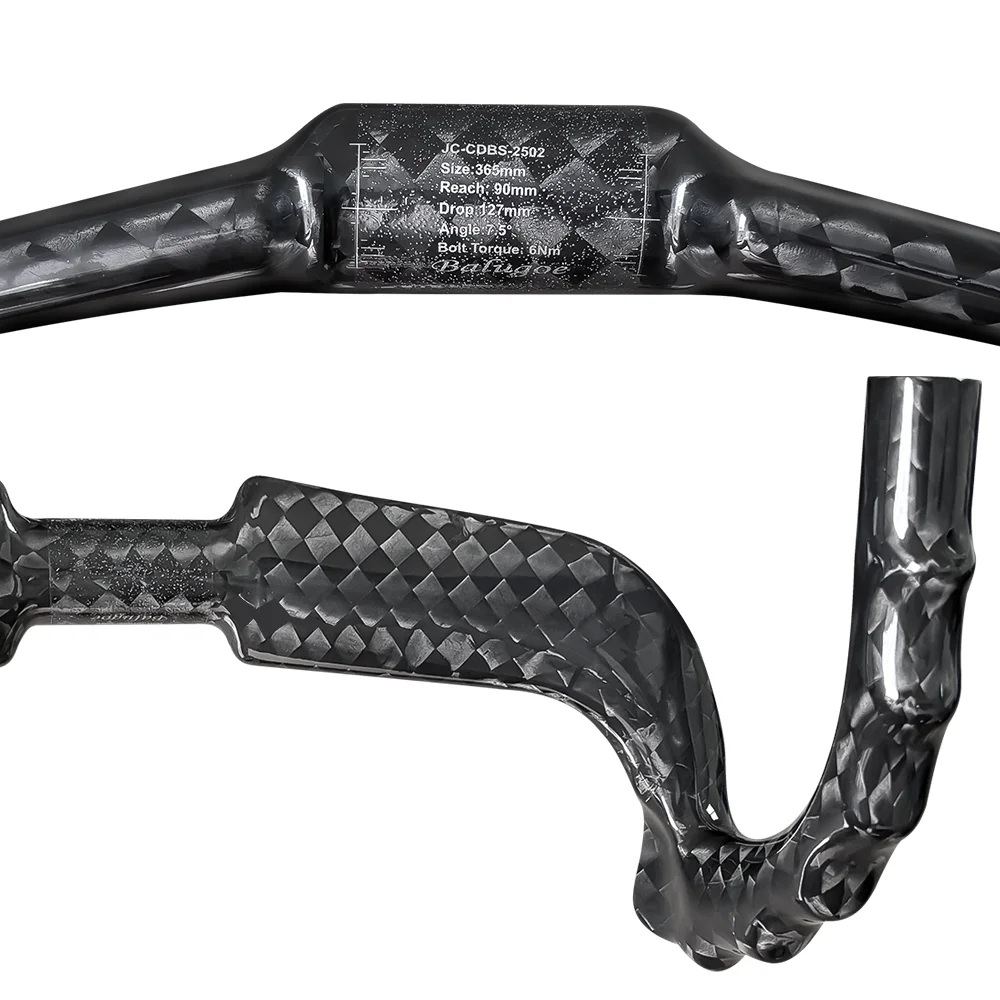 BALUGOE Carbon Cycling Track Handle Aerodynamics Bicycle Handlebar Fixed Toot Bike Handlebar 12K Shiny 31.8mm Sports UCI