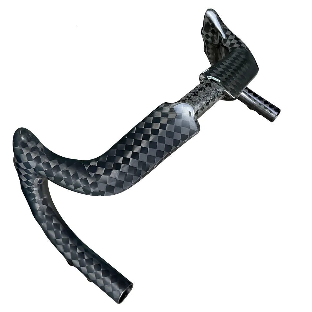 BALUGOE Carbon Cycling Track Handle Aerodynamics Bicycle Handlebar Fixed Toot Bike Handlebar 12K Shiny 31.8mm Sports UCI