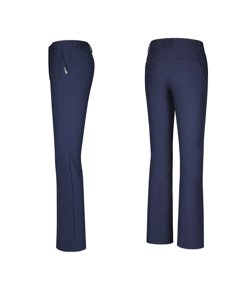 PGM Golf Girls Thicken Pants Women Windproof Warm Solid Sweatpants Lady High Waist Stretched Golf Pants Flared Trousers