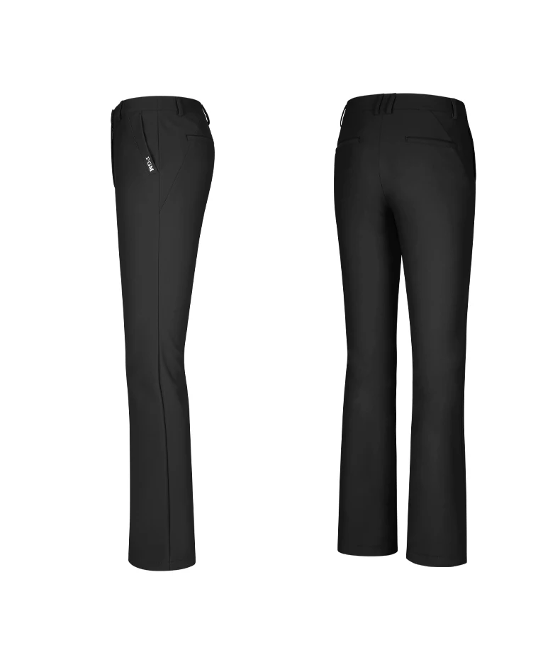 PGM Golf Girls Thicken Pants Women Windproof Warm Solid Sweatpants Lady High Waist Stretched Golf Pants Flared Trousers