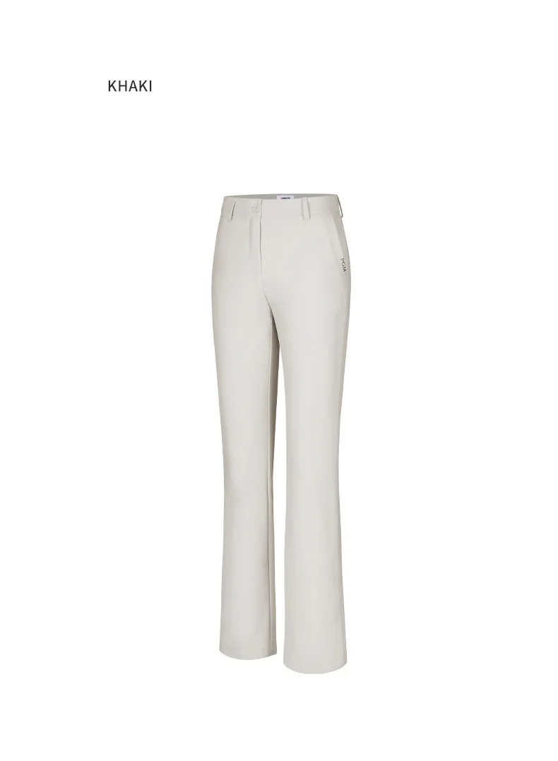 PGM Golf Girls Thicken Pants Women Windproof Warm Solid Sweatpants Lady High Waist Stretched Golf Pants Flared Trousers