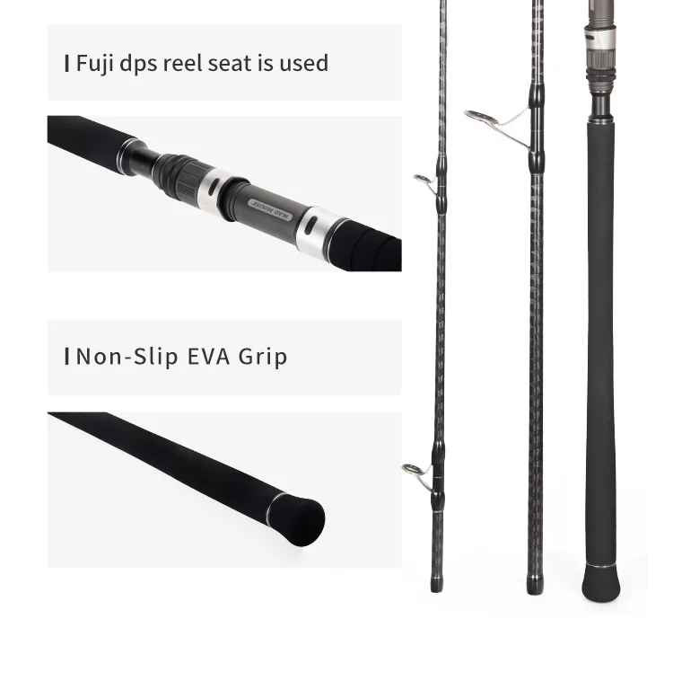 MADMOUSE BALLISTA Shore Jigging Rod 3.0m100H Portable Three Sections Full FUJI Parts Jig Weight 50-120g PE2-5 Ocean Rod