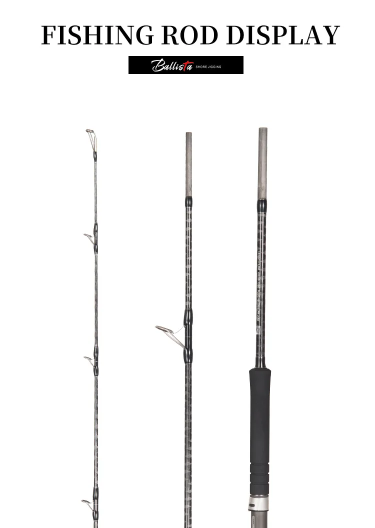 MADMOUSE BALLISTA Shore Jigging Rod 3.0m100H Portable Three Sections Full FUJI Parts Jig Weight 50-120g PE2-5 Ocean Rod