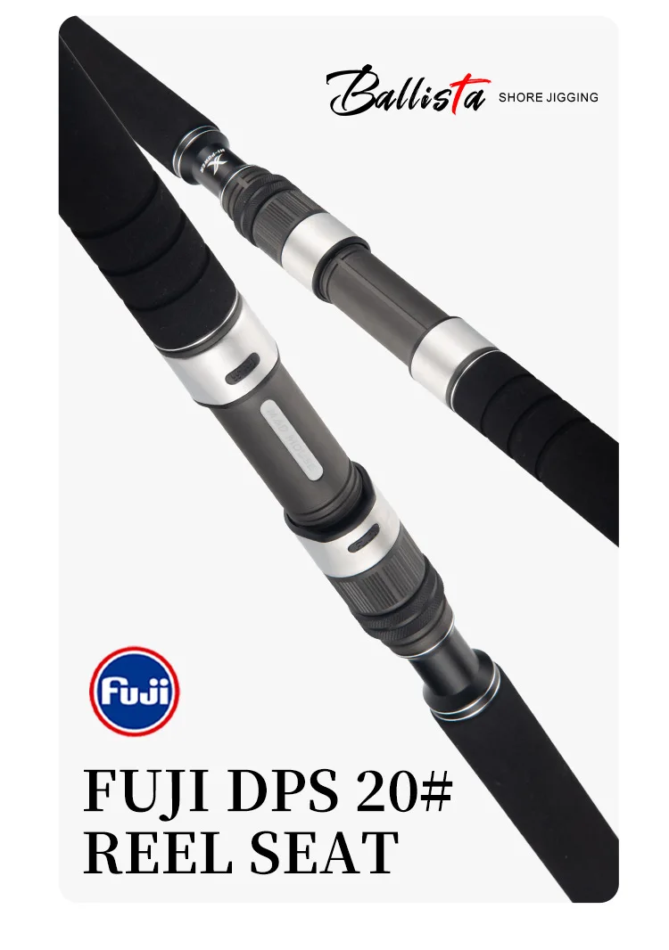 MADMOUSE BALLISTA Shore Jigging Rod 3.0m100H Portable Three Sections Full FUJI Parts Jig Weight 50-120g PE2-5 Ocean Rod