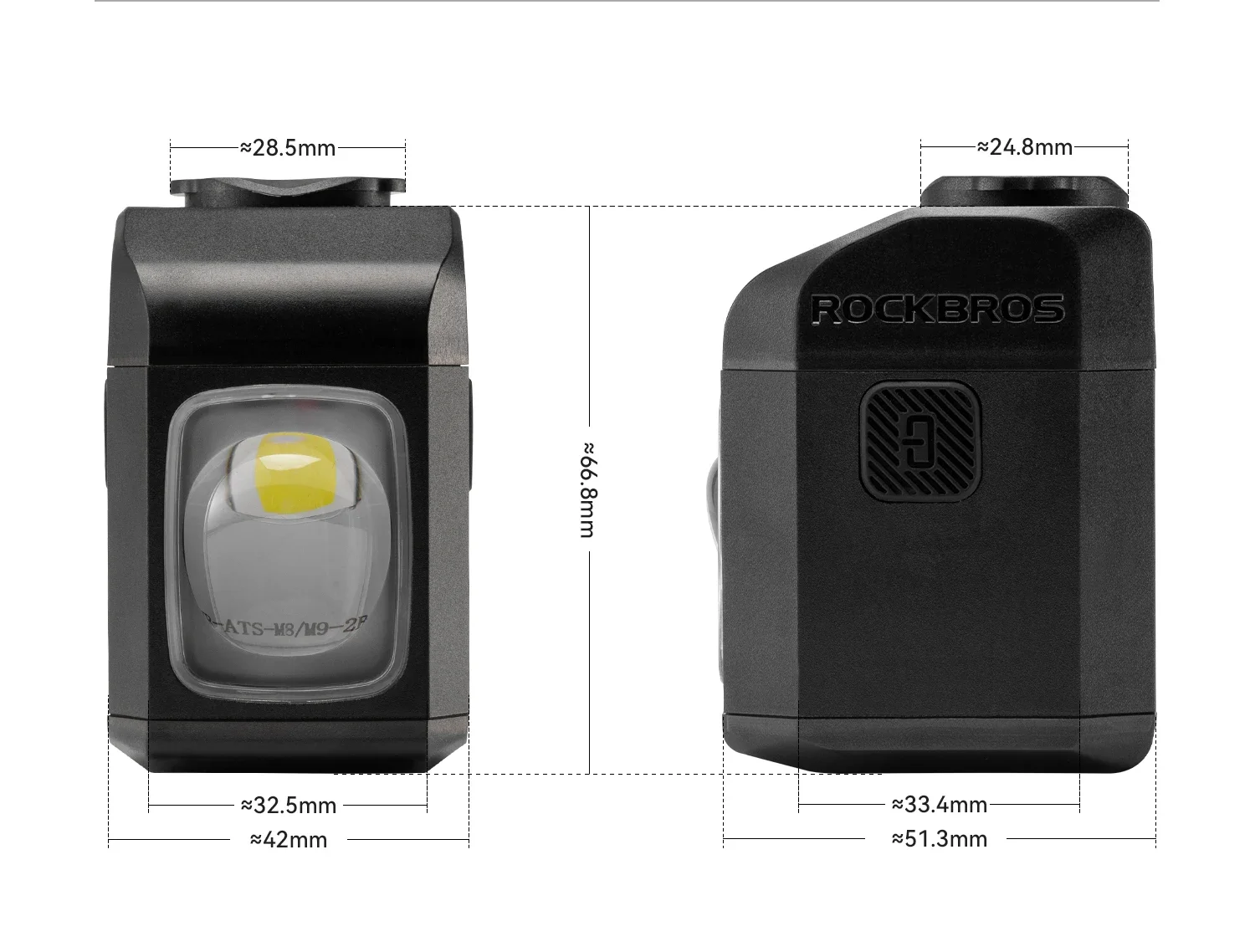 ROCKBROS 1600LM Bike Light Remote Control Digital DisplayCycling Lantern Headlamp PX6 All-weather Smart Bicycle Lights