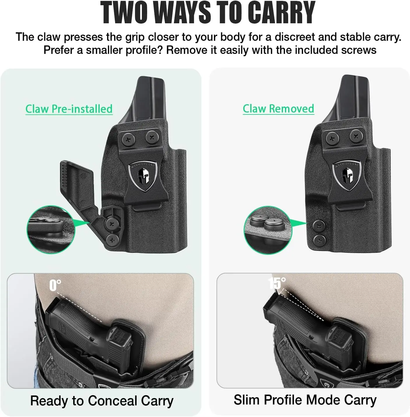 Only For Taurus GX2,IWB Kydex Holster,Concealed Carry Holster,Adjustable Cant,Audible Lock,Inside Waistband Carry,Right Hand