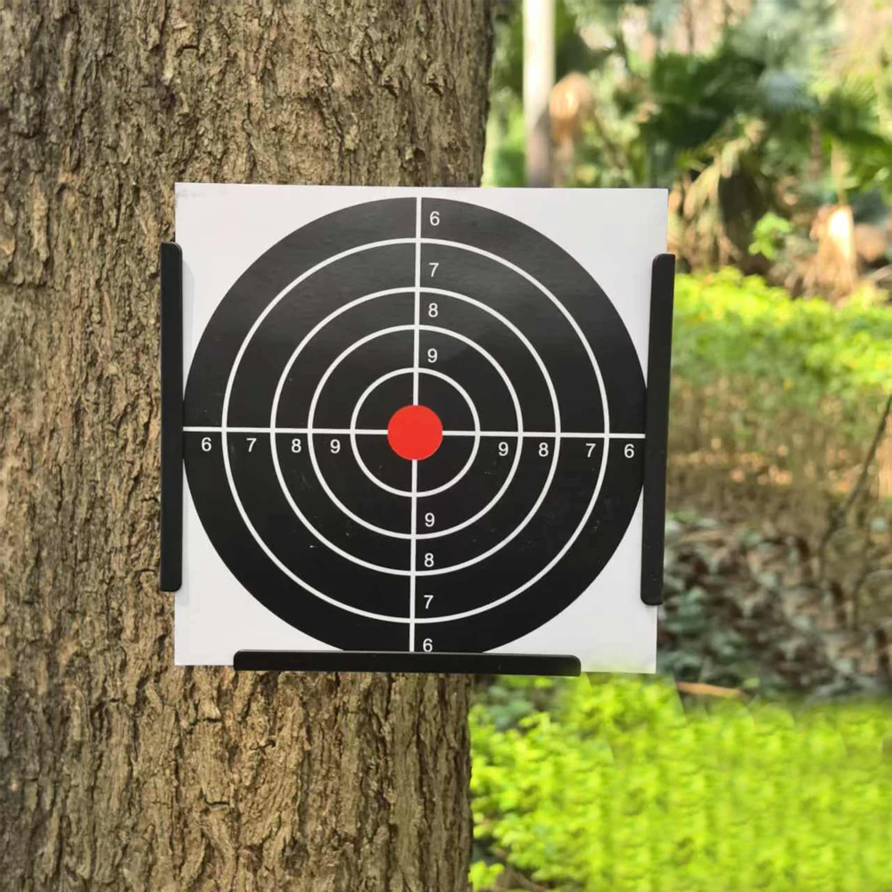 14*14*17 cm Funnel-shaped Shooting Practice Target Box with Slingshot Target Paper (20 Pcs Included)