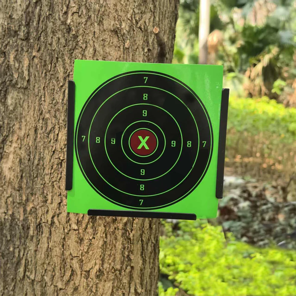 14*14*17 cm Funnel-shaped Shooting Practice Target Box with Slingshot Target Paper (20 Pcs Included)