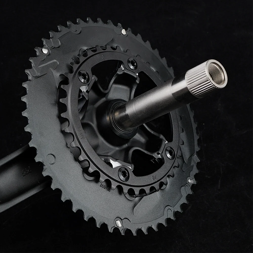 L-TWOO eR7 road bike crankset, one-piece molding technology, 24mm axle, 165/170 cranks, 50-34 chainrings, compatible with 11/12s