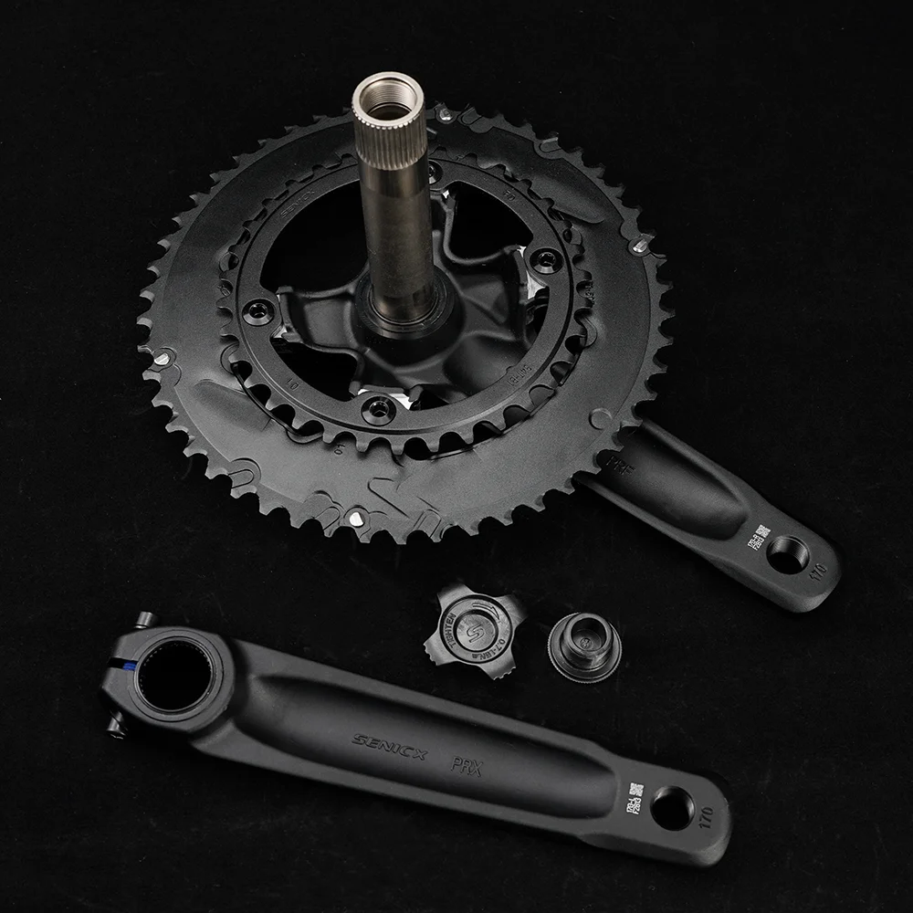 L-TWOO eR7 road bike crankset, one-piece molding technology, 24mm axle, 165/170 cranks, 50-34 chainrings, compatible with 11/12s
