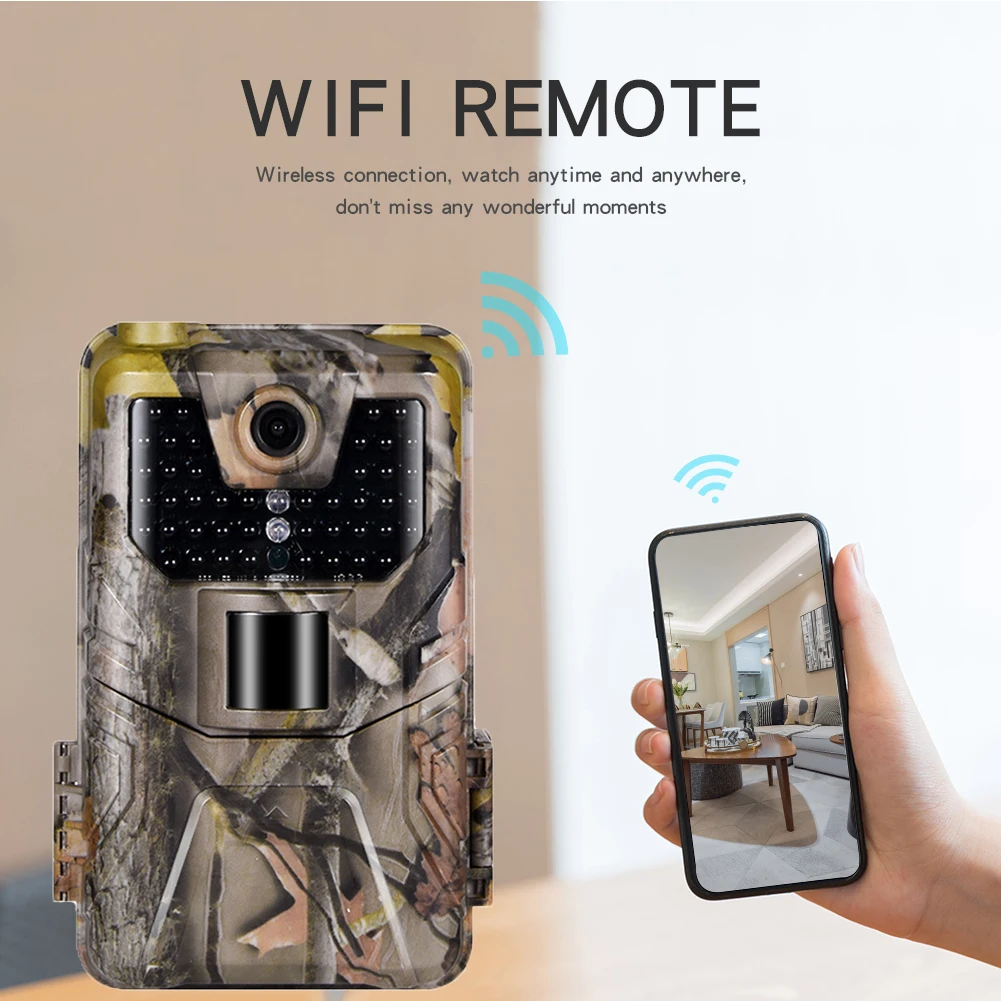 WIFI900 4k Wifi Hunting Cameras 940nm APP Surveillance Wireless Bluetooth Control Night Vision Wildlife Photo Traps Camera