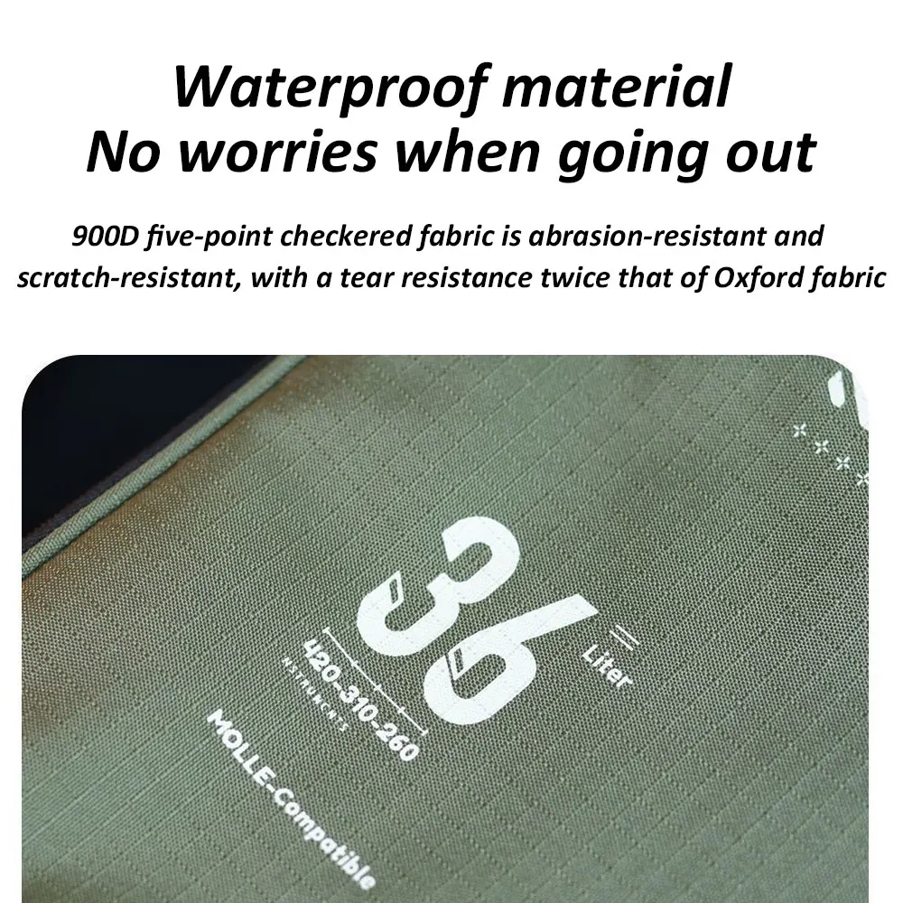 36L Tactics Picnic Bag Waterproof Travel Organizer Thermal Pack with Tabletop Portable Camping Equipment Cookware Storage Box