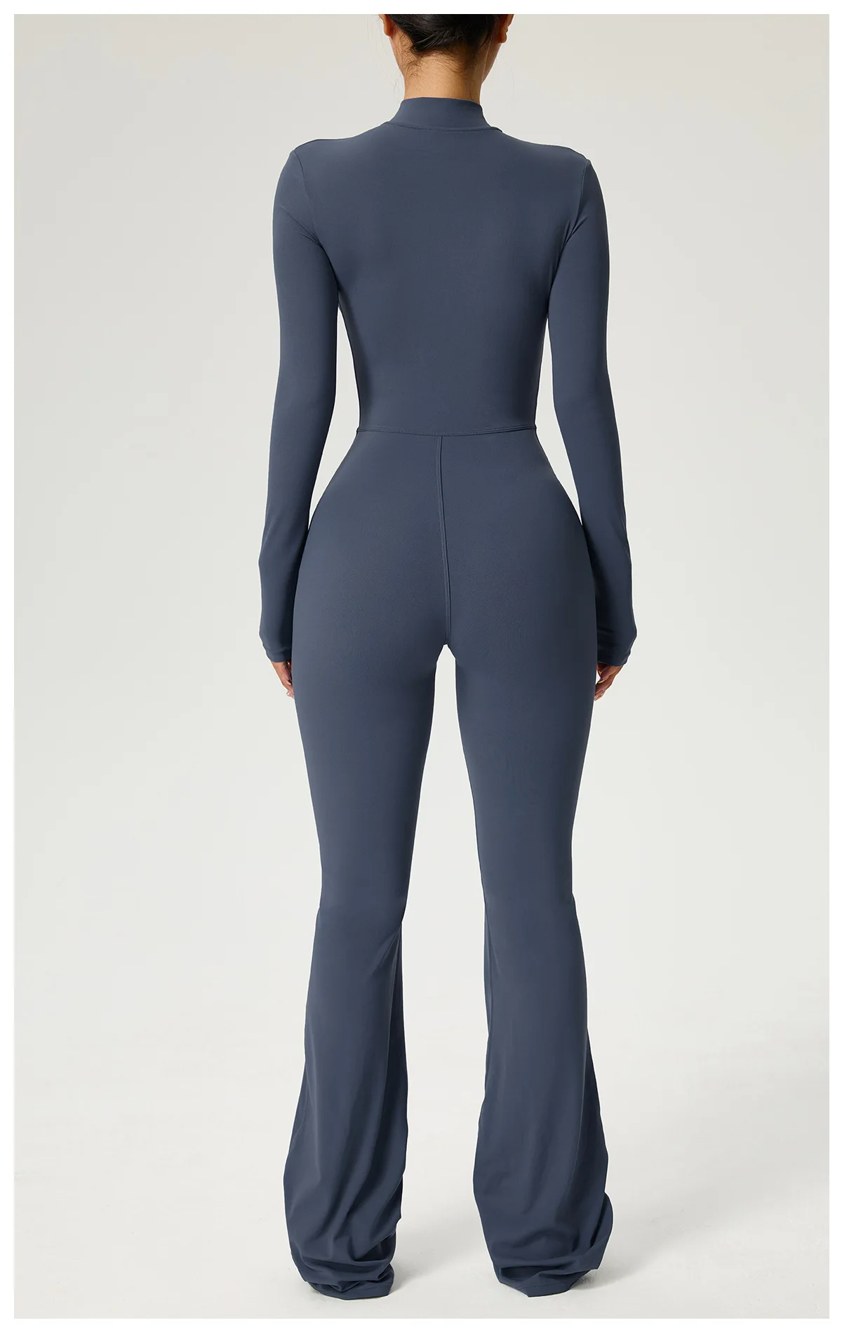 New Zipper Jumpsuit Flared Pants Women Clothing Sportswear Gym Yoga Sport Sets Spandex Nylon Workout Sets Women Tracksuit
