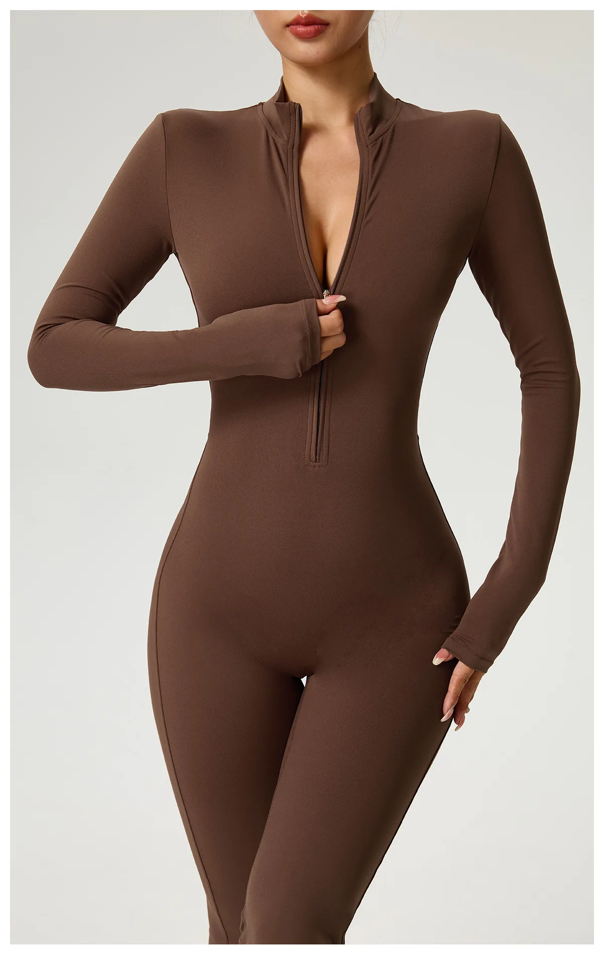 New Zipper Jumpsuit Flared Pants Women Clothing Sportswear Gym Yoga Sport Sets Spandex Nylon Workout Sets Women Tracksuit