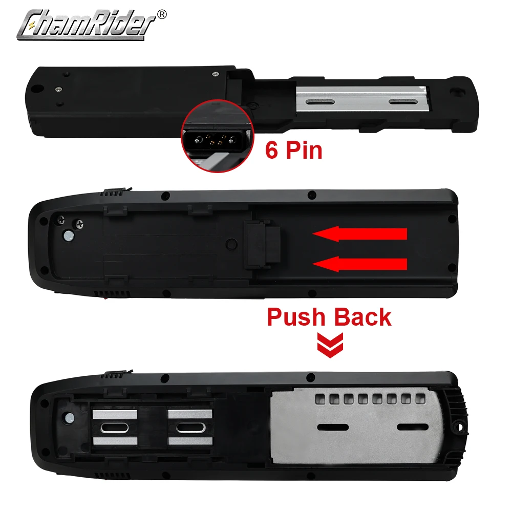 ChamRider HaiLong 2 Ebike Battery Box Electric Bike Down Tube Case with USB 5V Output 10S6P 13S5P Nickle Strips 65 Pcs