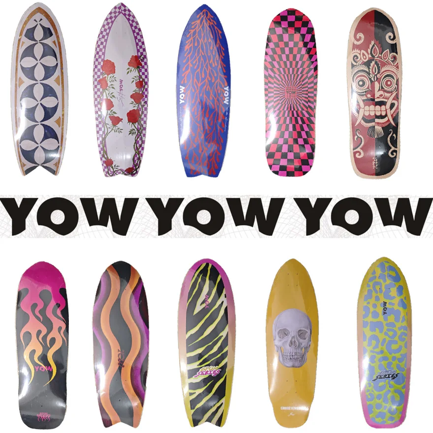 YOW Land Surf Skateboard Decks Only 31~32.5 Inch Full Canadian Maple Material Good Quality