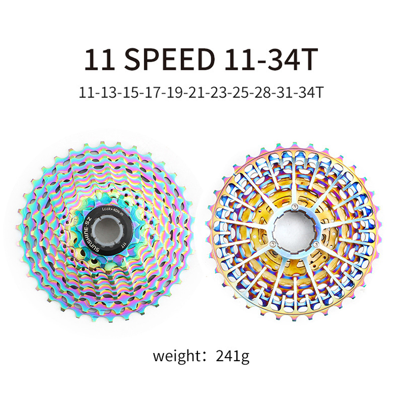11 12 Speed SLR CNC Road Bike Cassette 11-28/32/34/36T Ultralight Gravel Freewheel Colorful Flywheel K7 Sprocket For Shimano HG
