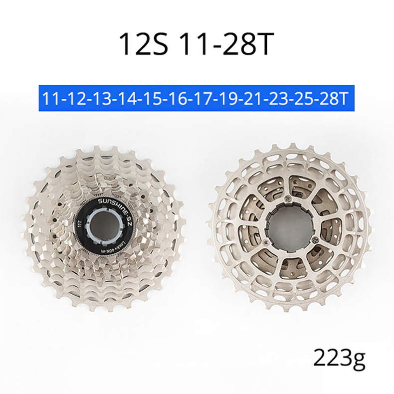 11 12 Speed SLR CNC Road Bike Cassette 11-28/32/34/36T Ultralight Gravel Freewheel Colorful Flywheel K7 Sprocket For Shimano HG