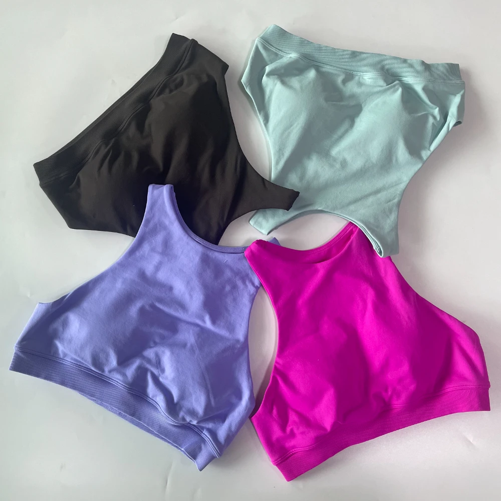 2 Piece Sets Women Racer Sports Bra High Waist Scrunch Bum Seam Yoga leggings Sports Suit Fitness Clothes Outfit Yoga Set