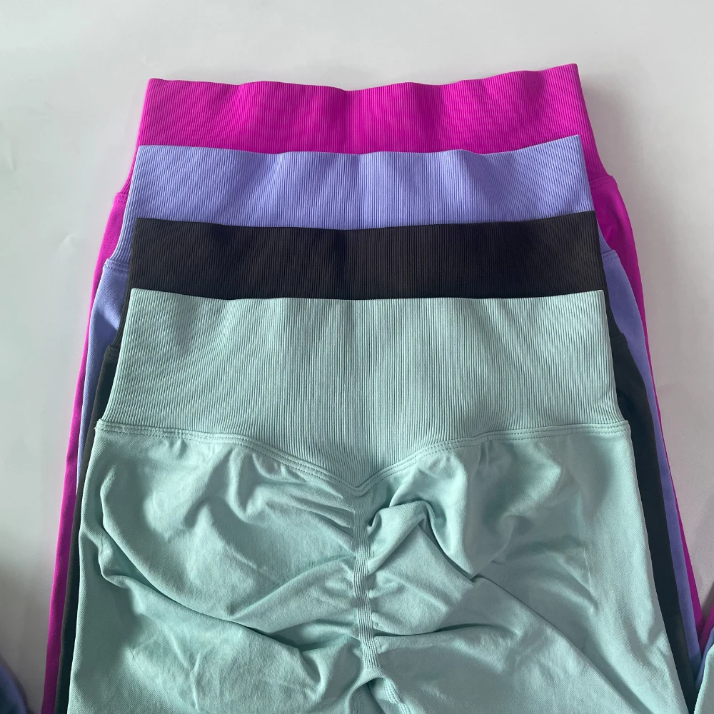 2 Piece Sets Women Racer Sports Bra High Waist Scrunch Bum Seam Yoga leggings Sports Suit Fitness Clothes Outfit Yoga Set