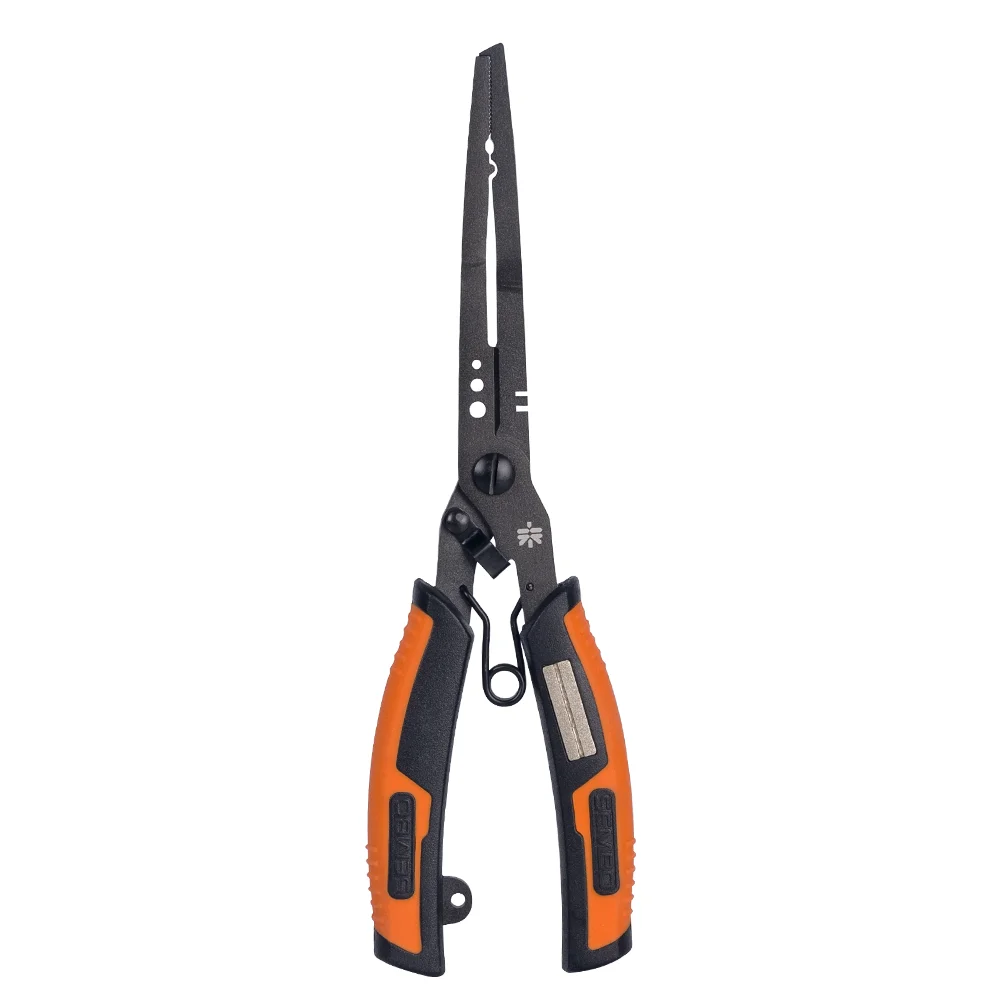 ZUKIBO New 196mm 7.7in Multifunction Fishing Pliers with Hook Sharpener PTFE Coating Anti-slip Grip Fishing Tools Accessories