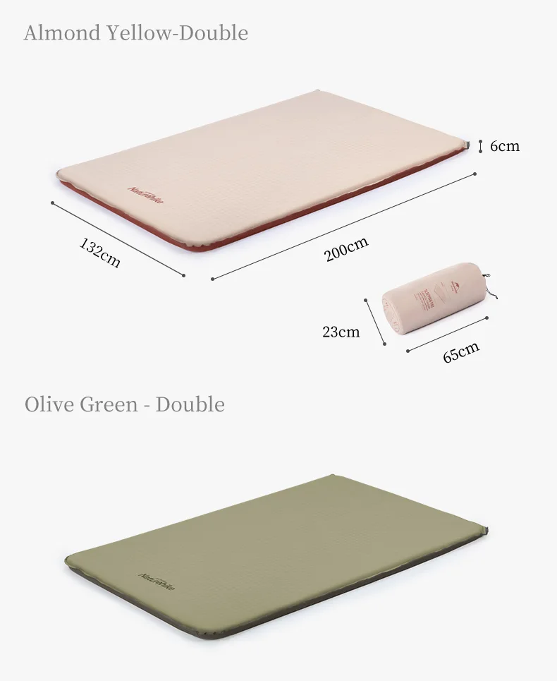 Naturehike 2026 New Air Mattress Ultralight Elasticity Sponge Automatic Inflatable Mat 6cm Portable Folding Camping Air Mattress