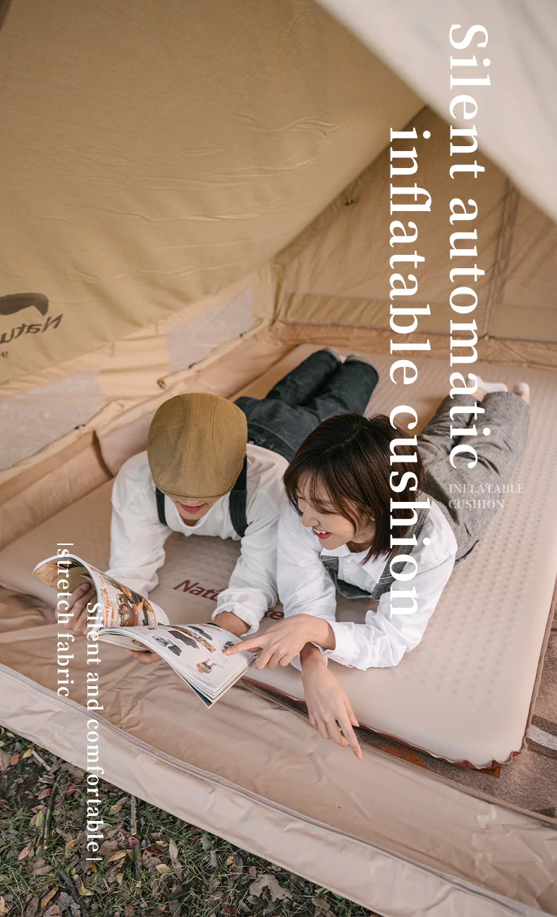 Naturehike 2026 New Air Mattress Ultralight Elasticity Sponge Automatic Inflatable Mat 6cm Portable Folding Camping Air Mattress