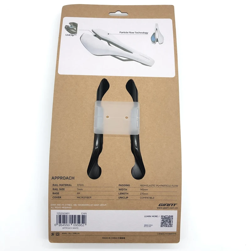 Giant Approach White Saddle Comfort Seat Soft GEL SELLE Road MTB Bike Bicycle Cushion Mat Ultralight Fits UNICLIP Interface