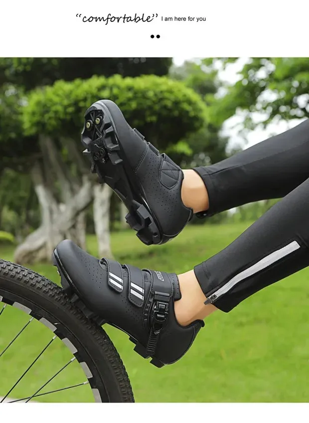 Men's Mountain Bike Shoes Riding Speed Sneakers Flats Road Riding Boots Clips Pedals Spd Mountain Bike Sneakers Women's Racing
