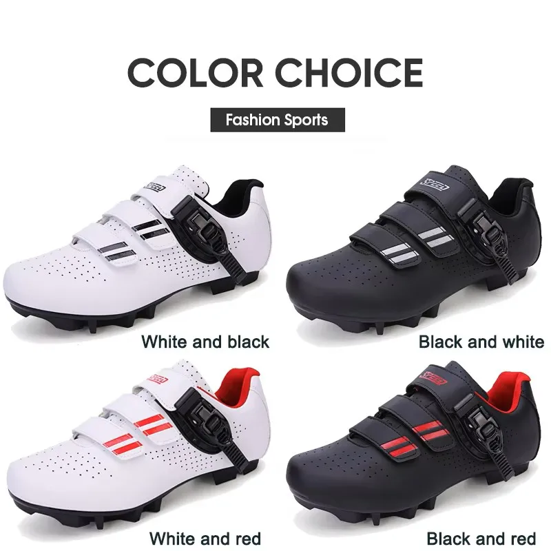 Men's Mountain Bike Shoes Riding Speed Sneakers Flats Road Riding Boots Clips Pedals Spd Mountain Bike Sneakers Women's Racing