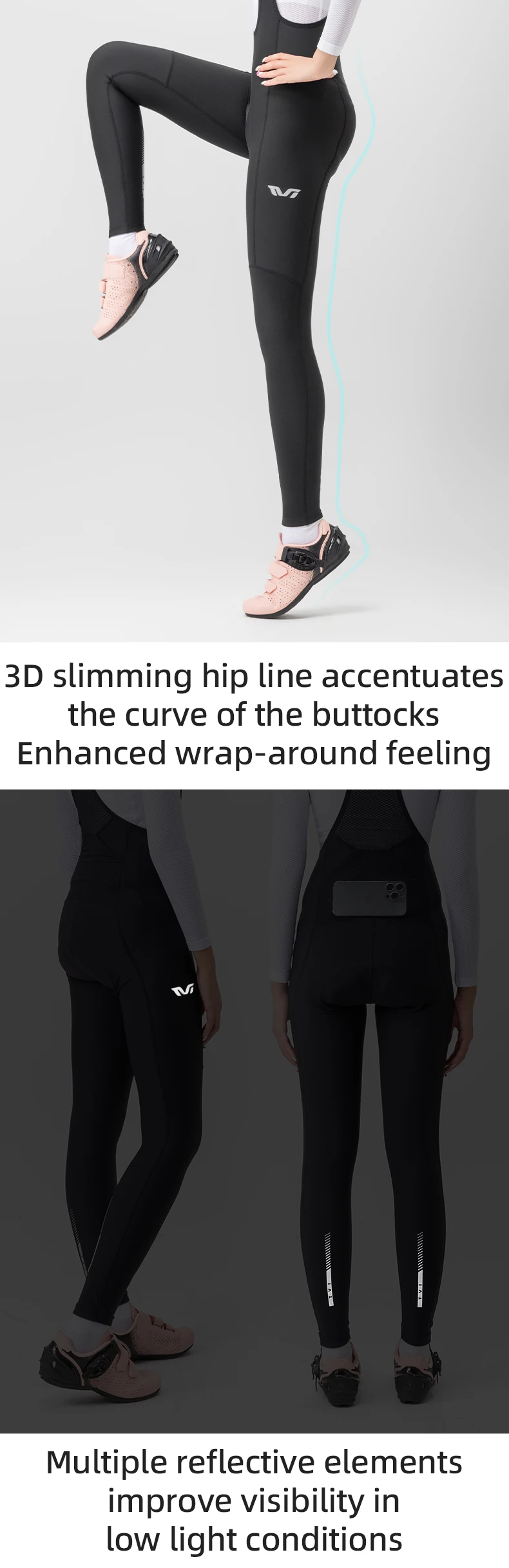 ROCKBROS Women Bicycle Bib Pants Winter Autumn Fleece Warm Bike Long Pants Sportswear Female MTB Road Cycling Tights Trousers