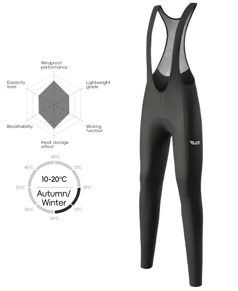 ROCKBROS Women Bicycle Bib Pants Winter Autumn Fleece Warm Bike Long Pants Sportswear Female MTB Road Cycling Tights Trousers