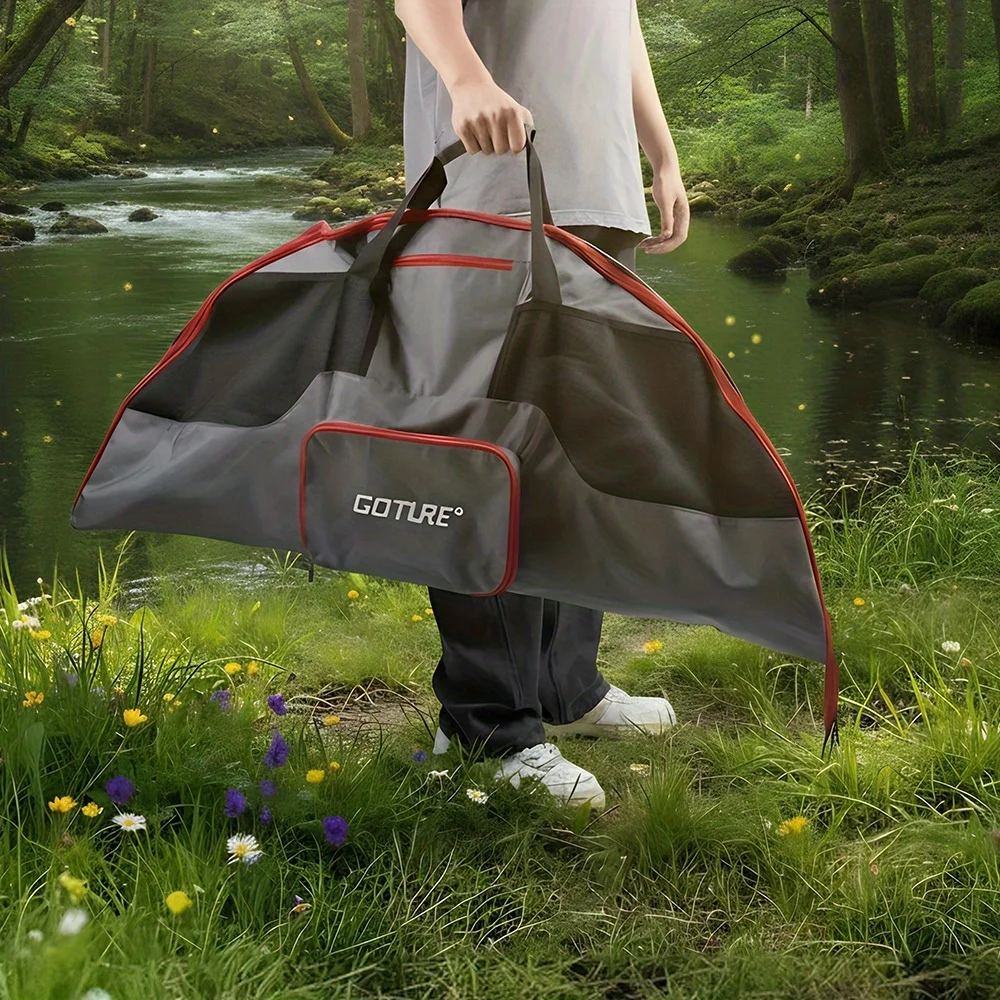 Goture Outdoor Wading Gear Organizer Bag | Breathable Mesh Design, Foldable and Portable Wader Boot Oxford Cloth Storage Bag
