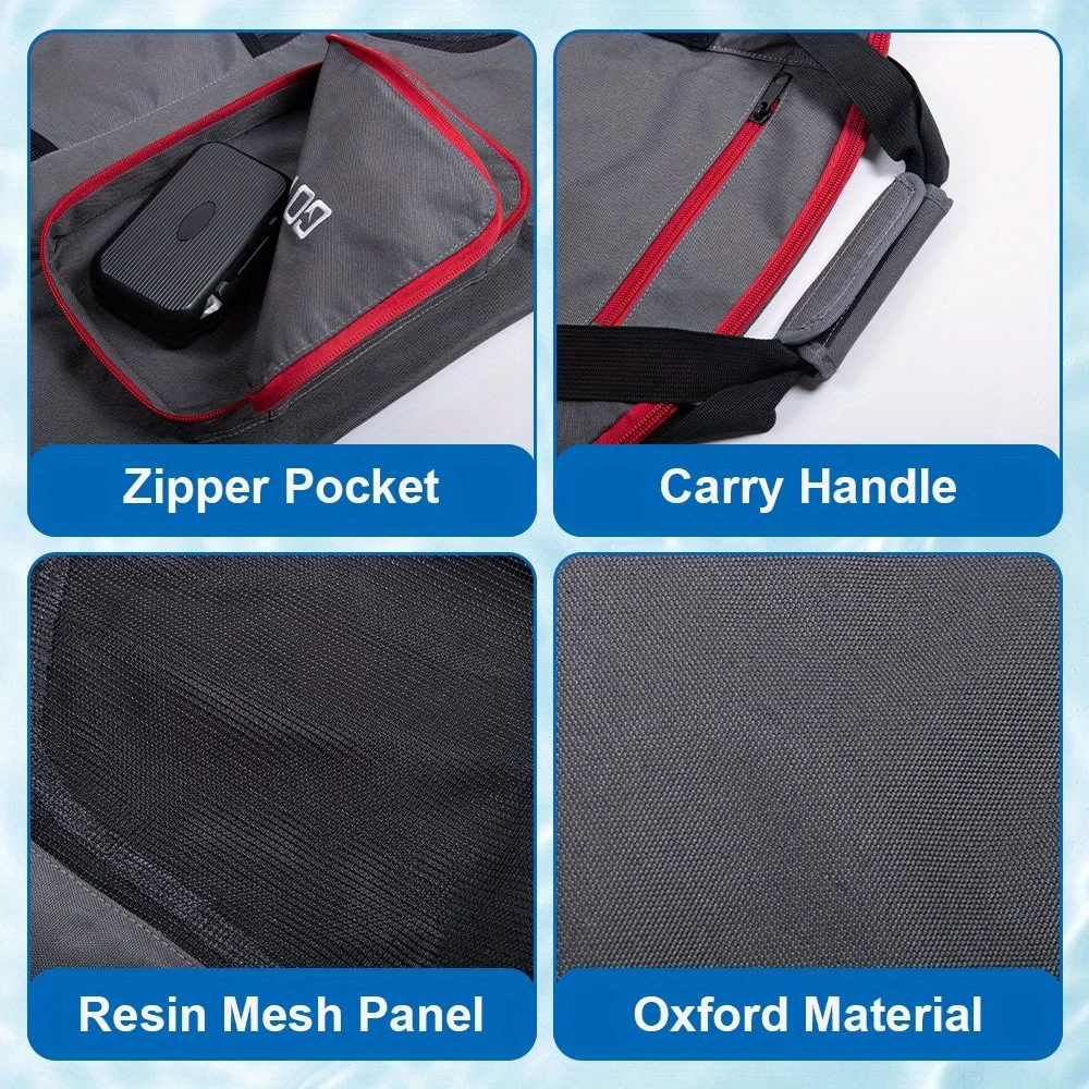 Goture Outdoor Wading Gear Organizer Bag | Breathable Mesh Design, Foldable and Portable Wader Boot Oxford Cloth Storage Bag