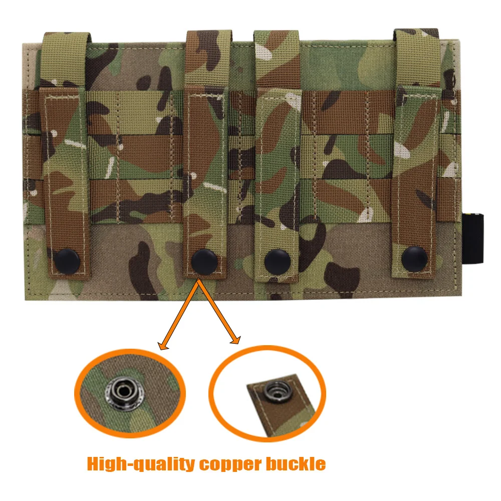 Tactical Vest Patch Molle Adapter Panel Hook&Loop Converter Mounting Placard Badge Patches EDC Tool Bag