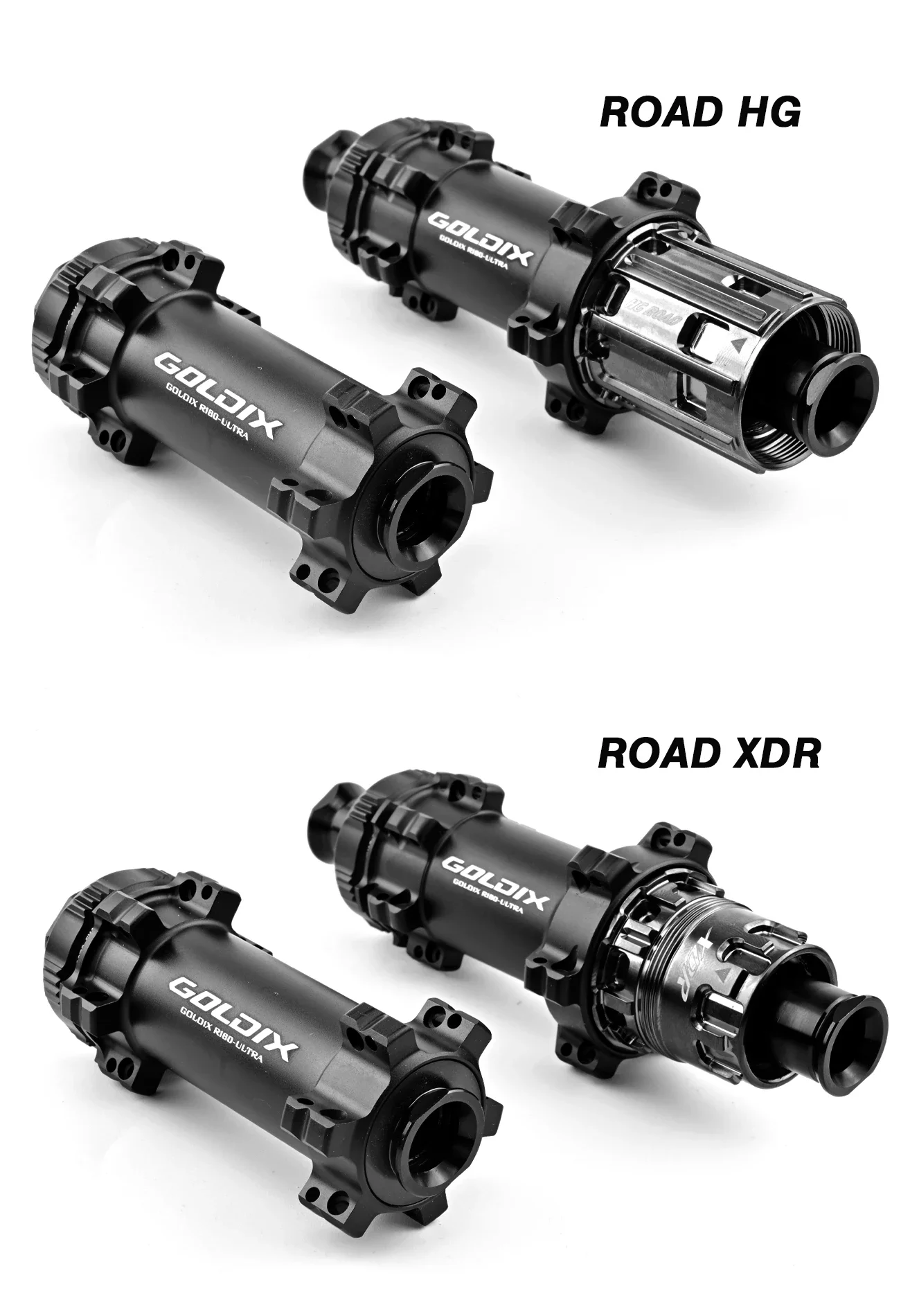 GOLDIX R180ULTRA Ultralight Road Bike Hub 210g 24H 30T Ratchet TPI Bearings Center Lock Disc Brake HG XDR Freehub Thru Axle Hubs