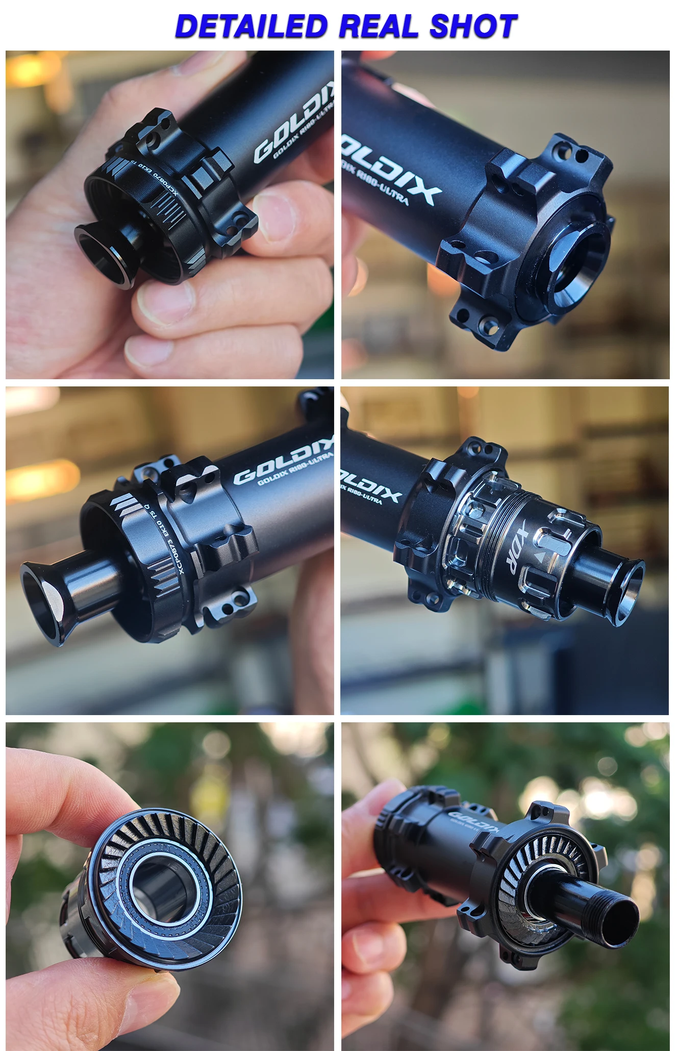 GOLDIX R180ULTRA Ultralight Road Bike Hub 210g 24H 30T Ratchet TPI Bearings Center Lock Disc Brake HG XDR Freehub Thru Axle Hubs
