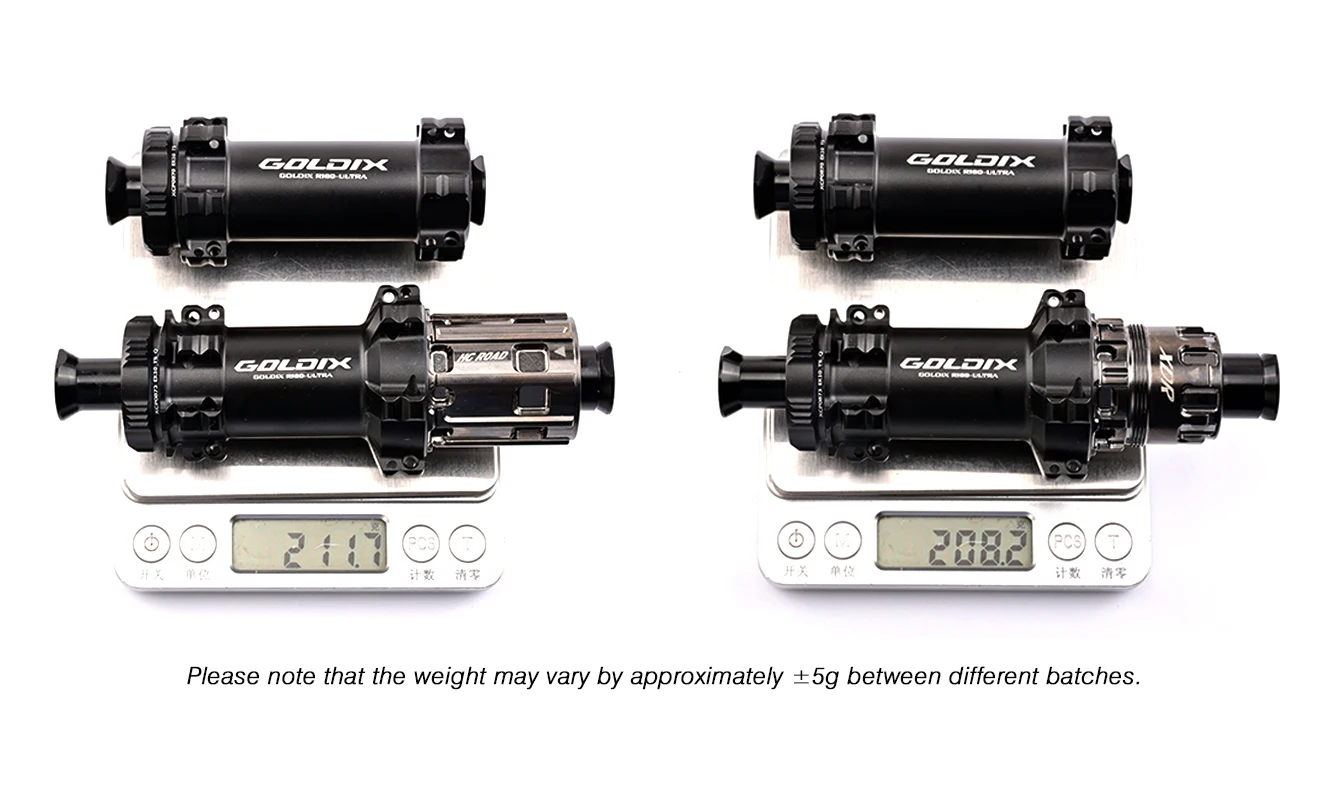 GOLDIX R180ULTRA Ultralight Road Bike Hub 210g 24H 30T Ratchet TPI Bearings Center Lock Disc Brake HG XDR Freehub Thru Axle Hubs
