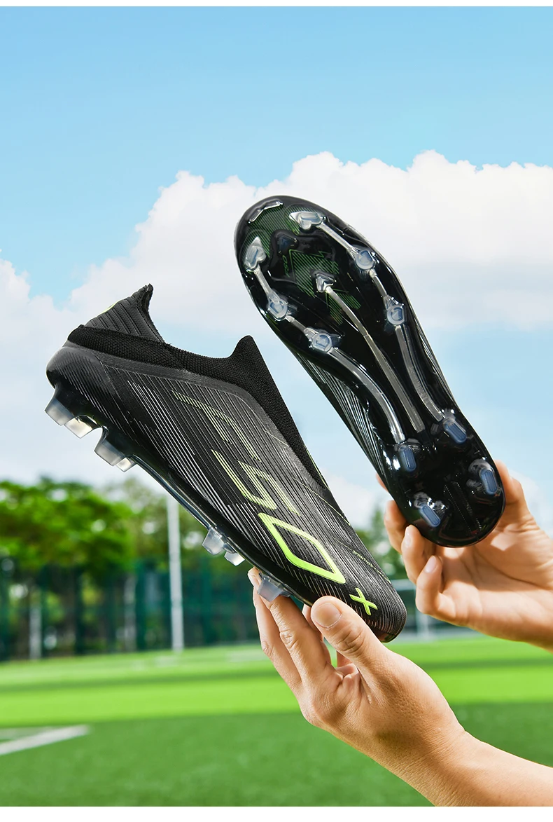 T36 Laceless Mens Soccer Shoes Boys F50 TF/FG Training Football Sneakers for Youth Turf Soccer Cleats Chuteira Campo 35-45