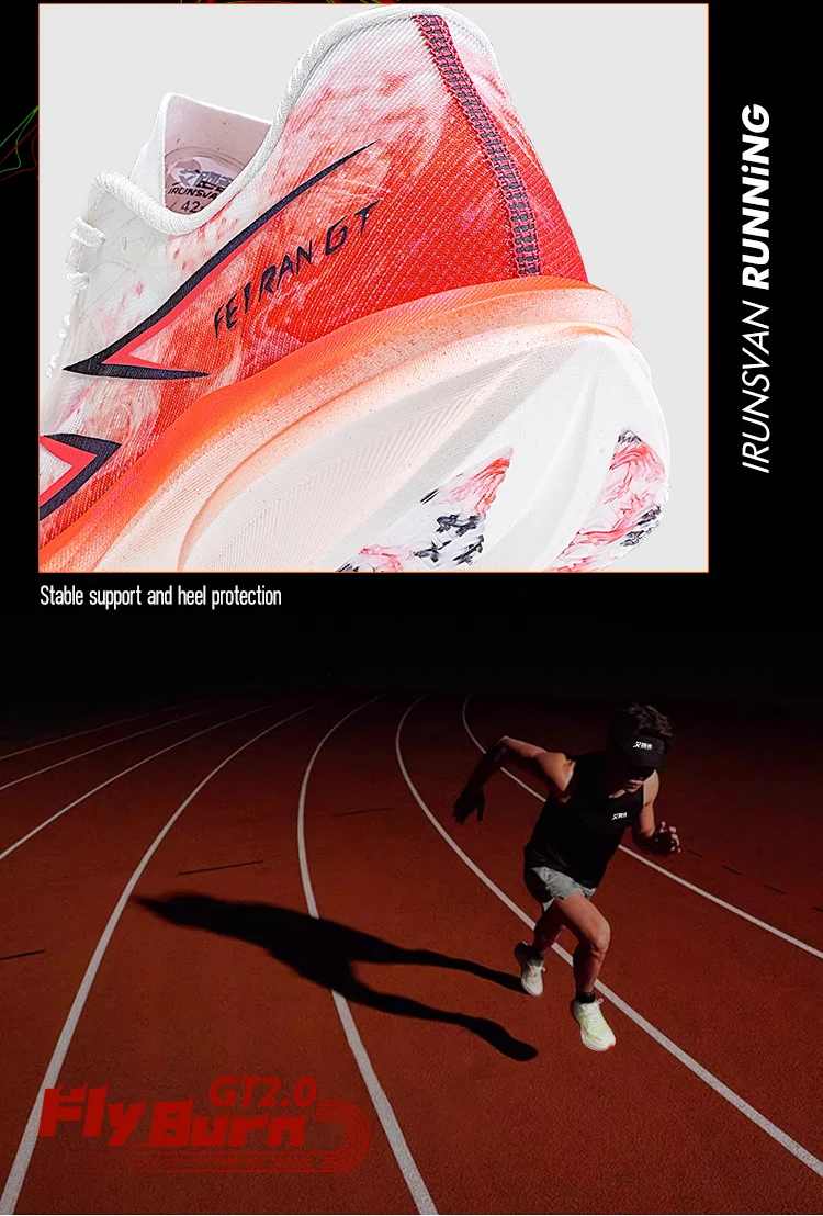 IRUNSVAN GT2.0 Full Palm T800 Carbon Plate Running Shoes Professional Marathon Sports Shoes Shock Absorbed Track and Field Shoes