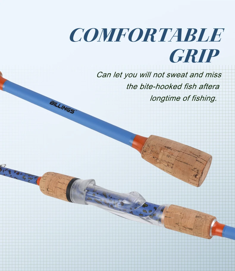 BILLINGS Fishing Rod 1.68m 1.8m 2.1m Carbon Spinning Baitcasting Lure Fishing Rod 2 Section Pole Rod Ceramic Guide 2-18g