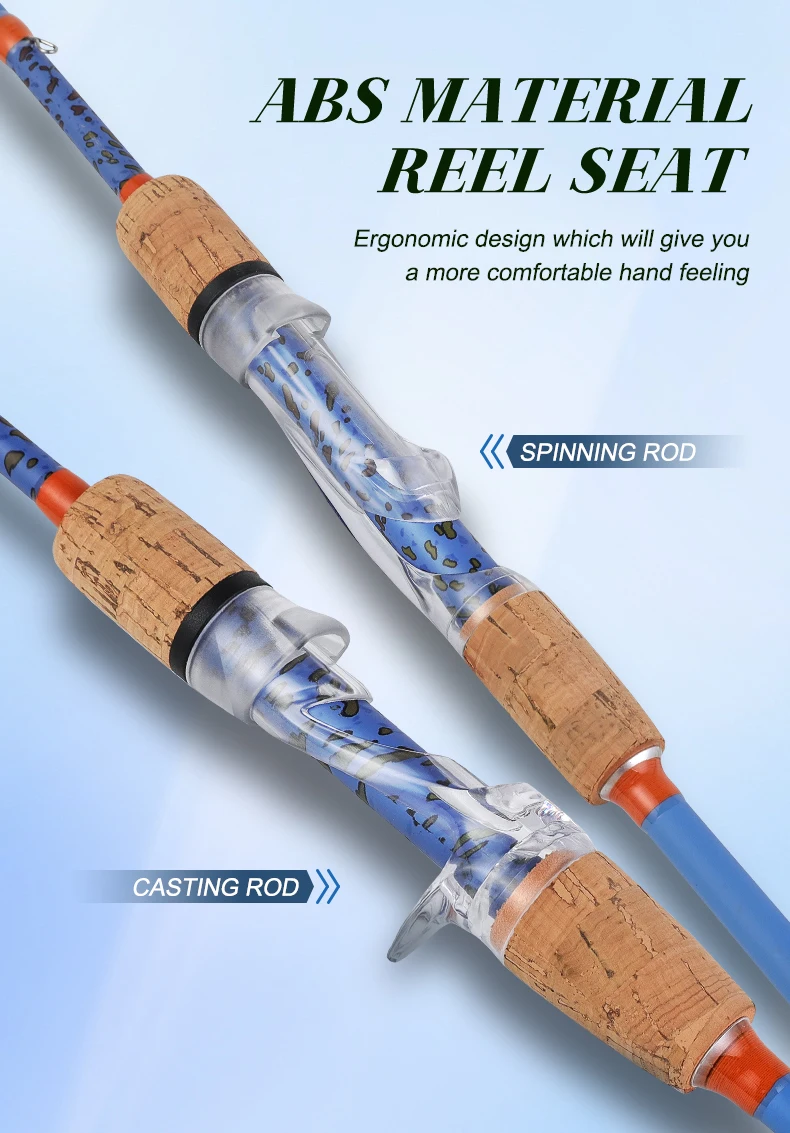 BILLINGS Fishing Rod 1.68m 1.8m 2.1m Carbon Spinning Baitcasting Lure Fishing Rod 2 Section Pole Rod Ceramic Guide 2-18g
