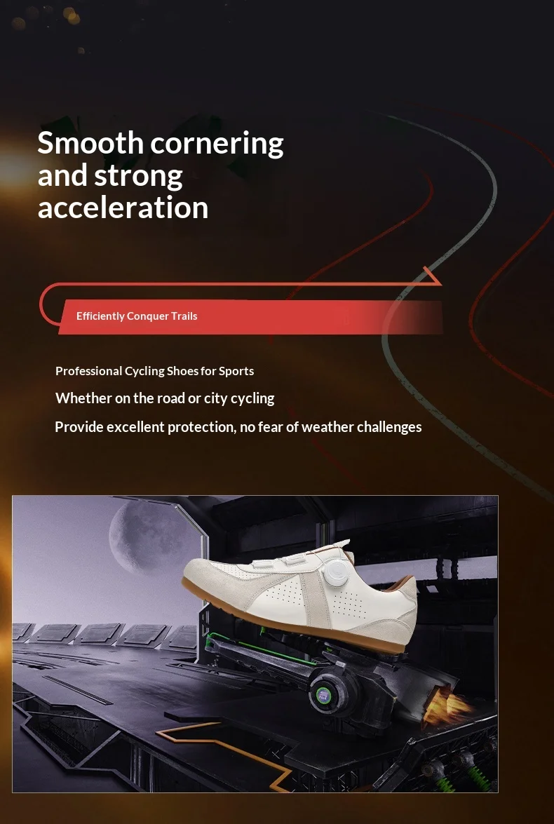 Women's Non-Lock Mountain Bike Shoes, No Cleats, Road Cycling RB Speed Rubber Sole Shoes, Men's Rubber Sole Cycling Shoes