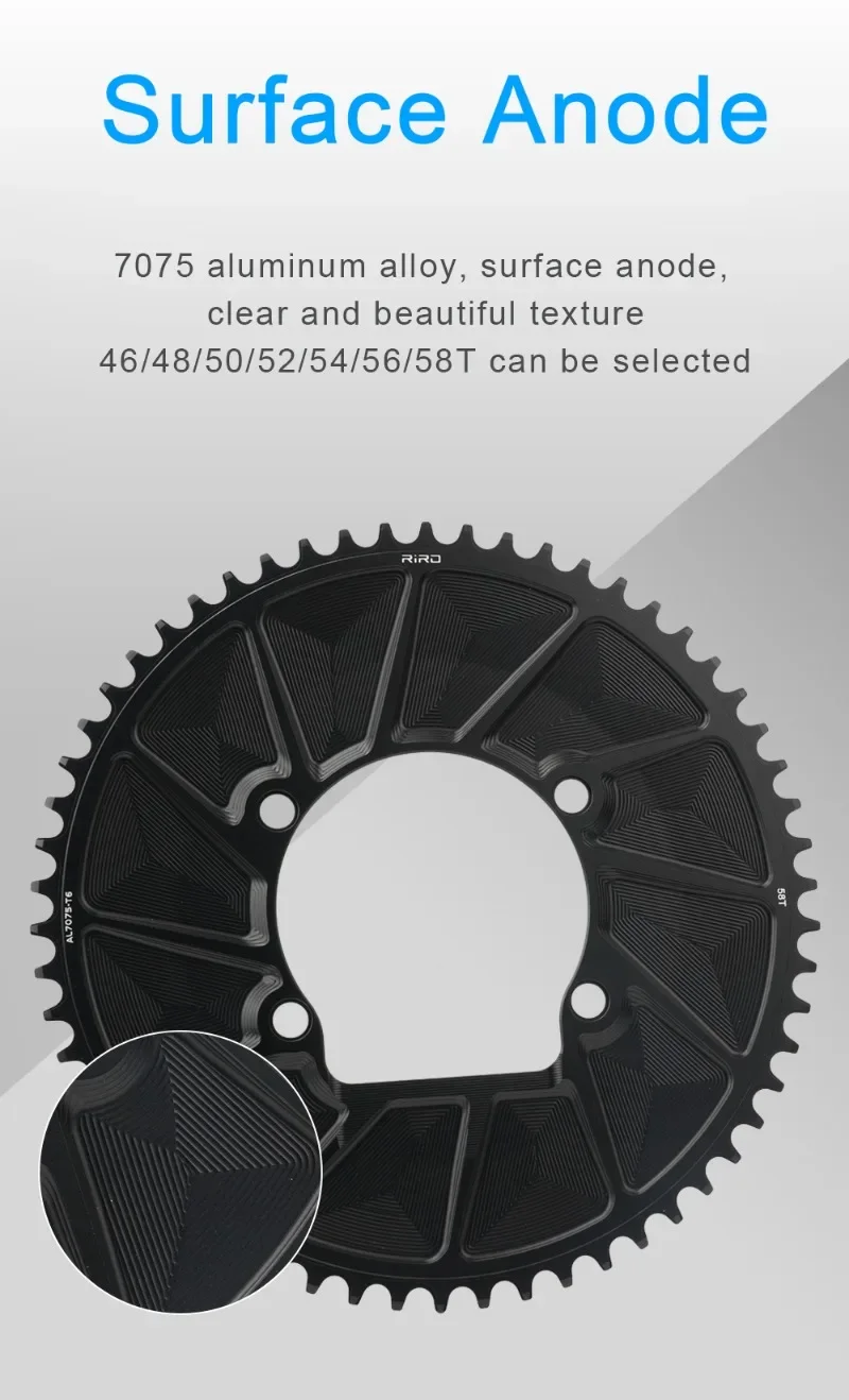 RIRO 110BCD Chainring for SHIMANO R7000 R8000 R9100 Road Bike Chainring 50-34T 52-36T 53-39T 50-40T 110 BCD Chainwheel