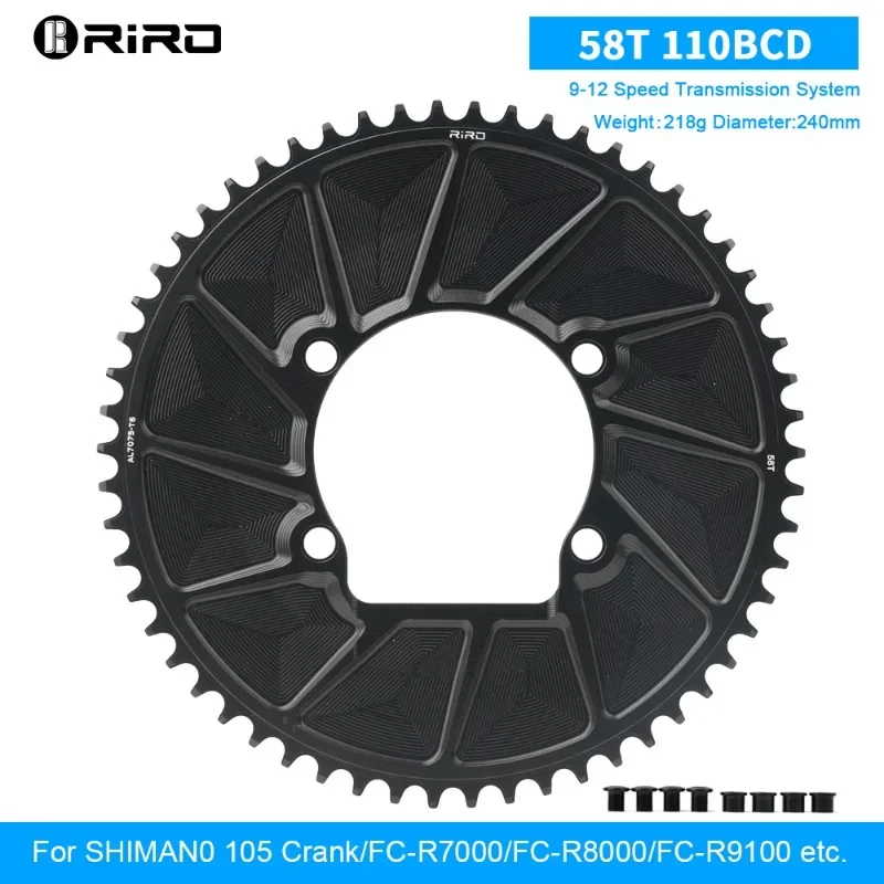 RIRO 110BCD Chainring for SHIMANO R7000 R8000 R9100 Road Bike Chainring 50-34T 52-36T 53-39T 50-40T 110 BCD Chainwheel