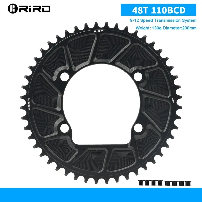 RIRO 110BCD Chainring for SHIMANO R7000 R8000 R9100 Road Bike Chainring 50-34T 52-36T 53-39T 50-40T 110 BCD Chainwheel