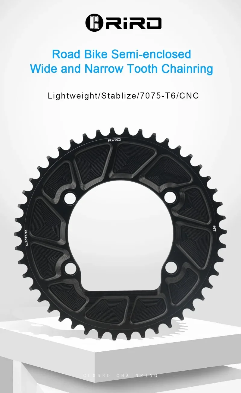 RIRO 110BCD Chainring for SHIMANO R7000 R8000 R9100 Road Bike Chainring 50-34T 52-36T 53-39T 50-40T 110 BCD Chainwheel