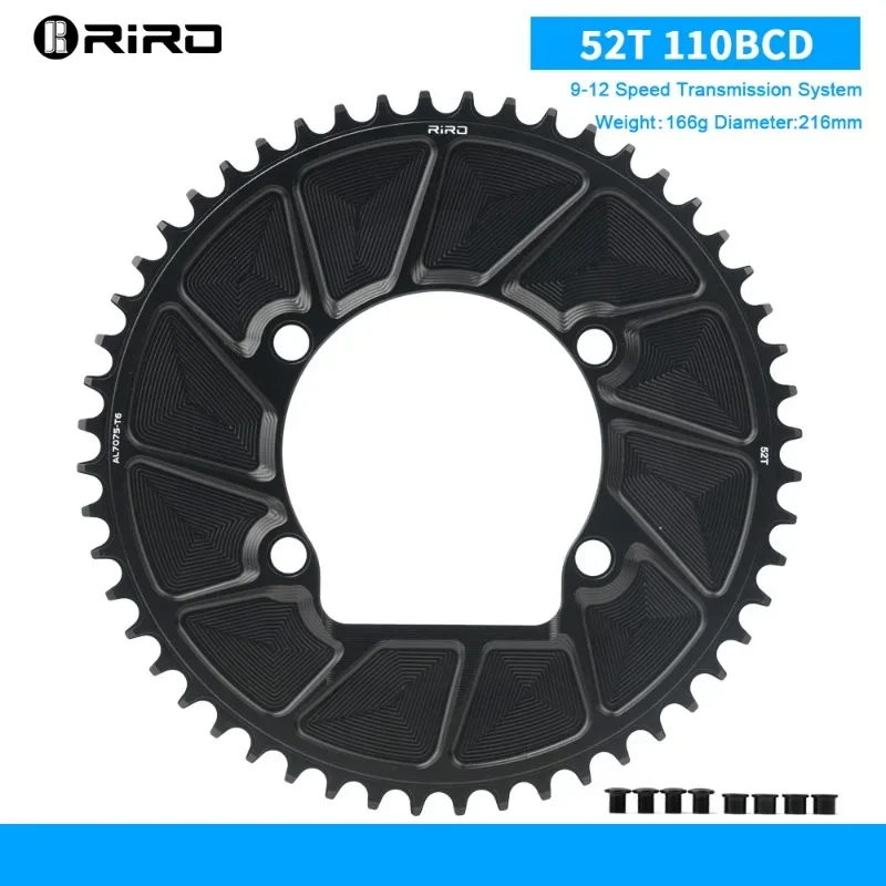 RIRO 110BCD Chainring for SHIMANO R7000 R8000 R9100 Road Bike Chainring 50-34T 52-36T 53-39T 50-40T 110 BCD Chainwheel