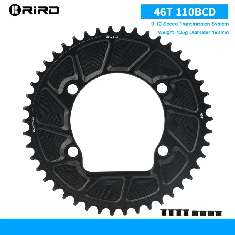 RIRO 110BCD Chainring for SHIMANO R7000 R8000 R9100 Road Bike Chainring 50-34T 52-36T 53-39T 50-40T 110 BCD Chainwheel