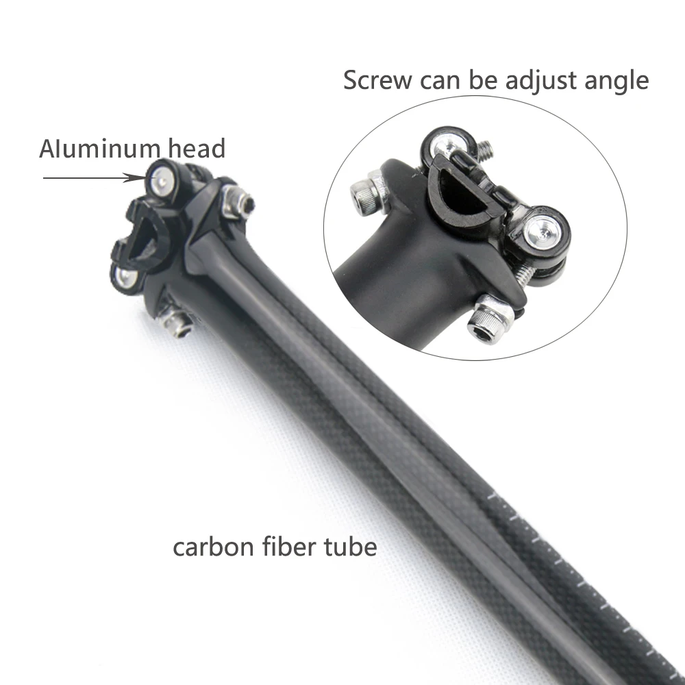 Alfa Pasca Carbon Fiber Seat Post 27.2/30.8/31.6mm Zero Offset Mountain/Road Bike Seat Parts No Logo 3K Matte/Glossy Accessorie